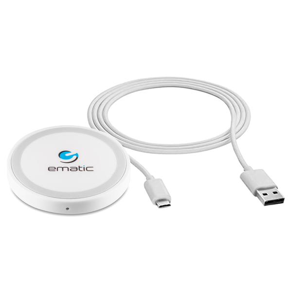 EMATIC(R) - Ematic MWCH1500 1,500 mA Wireless Charging Pad with USB Charging Cable