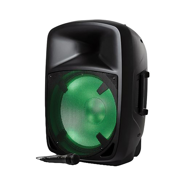 ION(R) - ION iPA114 Pro Glow 1500 High-Power Portable Bluetooth PA Speaker with Lights, Microphone, and Remote, Black