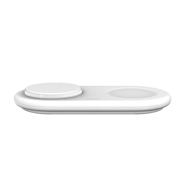 BELKIN(R) - Belkin WIZ021ttWH BoostCharge Pro 2-in-1 15-Watt Magnetic Wireless Charging Pad with Qi2 and USB-C Port
